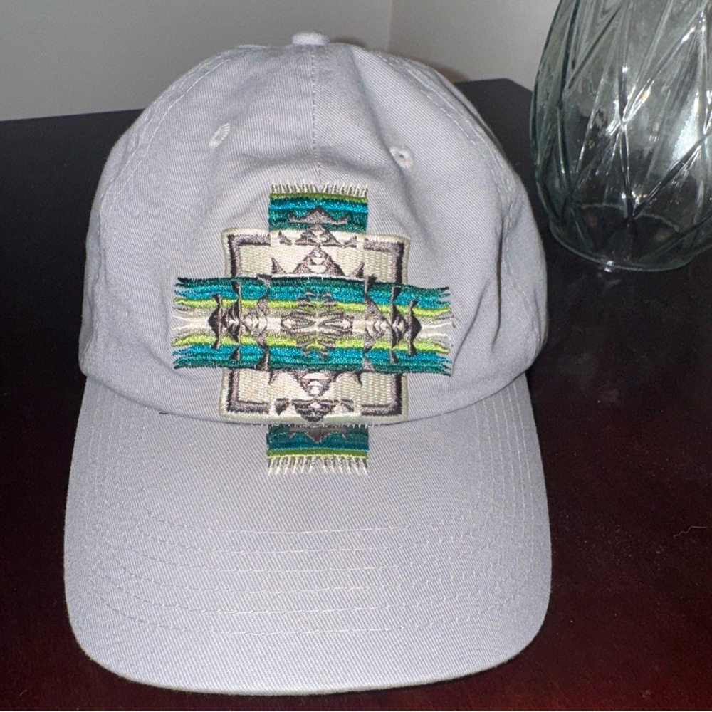 Pendleton Gray Cap with Aztec Embroidery